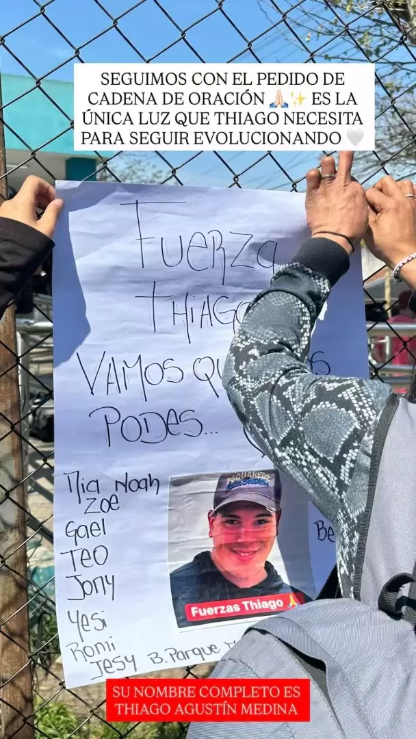 Daniela Celis y una historia con el pedido de oracin por la salud de Thiago Agustn Medina, el padre de sus hijas.