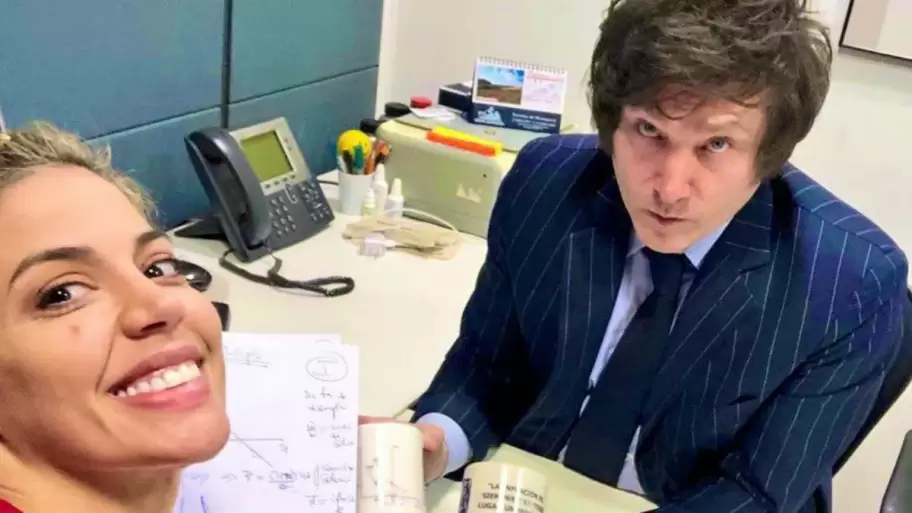 Gallardo junto a Milei