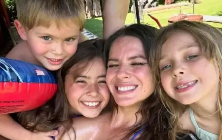 China Surez junto a sus hijos