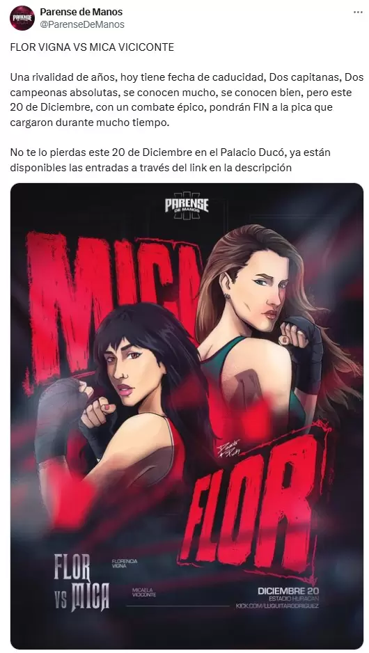 Mica Viciconte y Flor Vigna fueron confirmadas para el prximo Prense de manos.