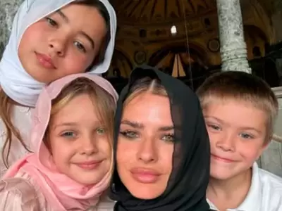 China Surez junto a sus hijos en Turqua