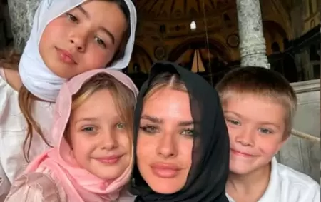 China Surez junto a sus hijos en Turqua