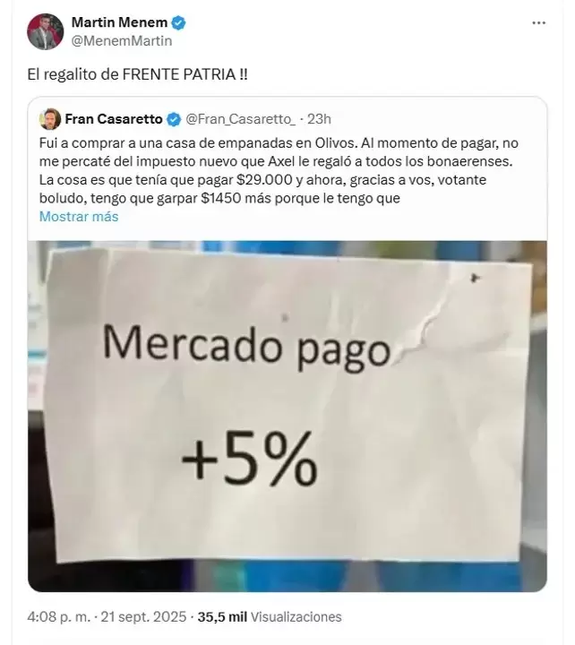 Martn Menem, atrapado en su propia fake news contra Kicillof