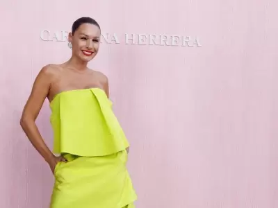Pampita en el desfile de Carolina Herrera