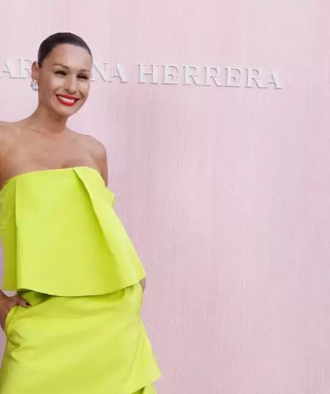 Pampita en el desfile de Carolina Herrera