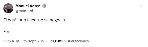 La reaccin de Manuel Adorni ante las crticas