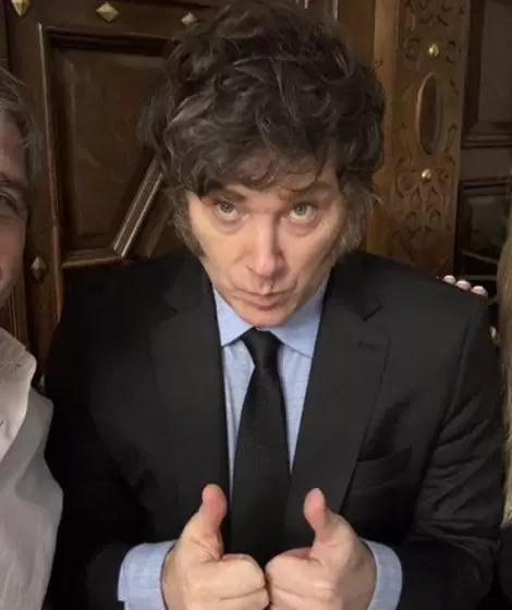 Luis Caputo, Javier y Karina Milei