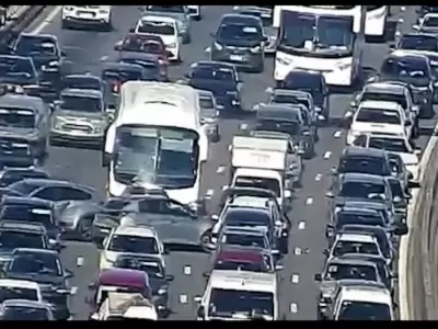 Choque mltiple en la General Paz