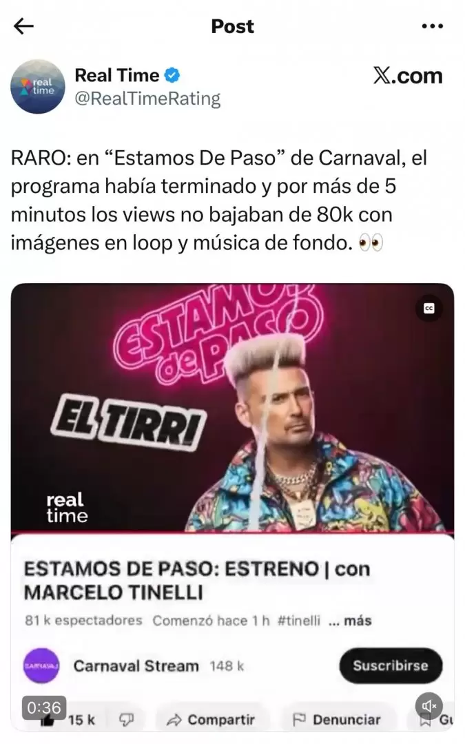 Marcelo Tinelli acusado de pagar bots para el debut de Estamos de Paso