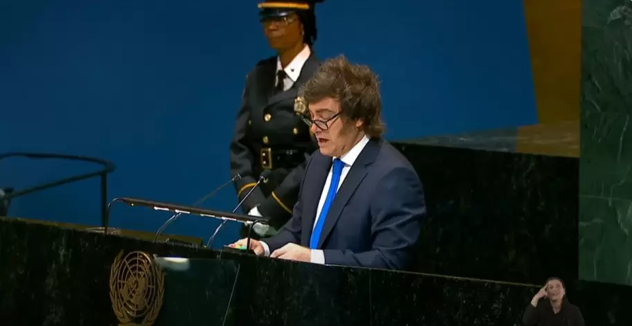 Javier Milei cuestion a la ONU en la Asamblea General