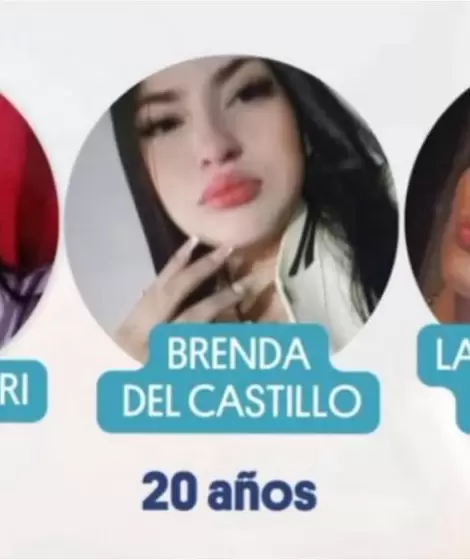 Brenda Del Castillo (20), Morena Verdi (20) y Lara Gutirrez (15)