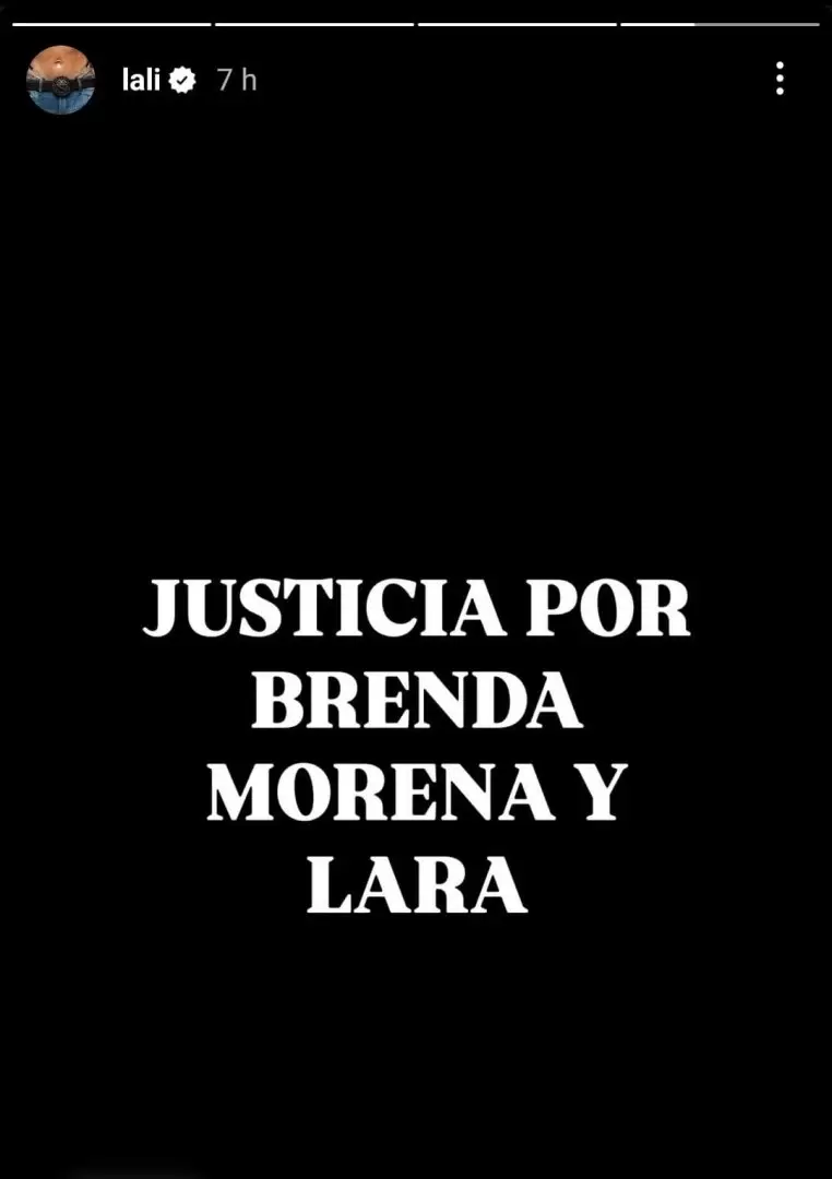 El pedido de Justicia de Lali