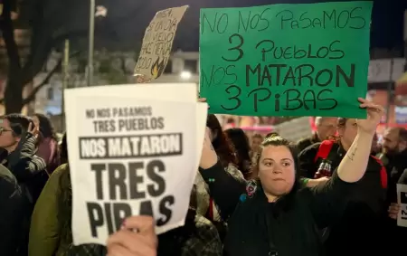 Pedido de justicia por el triple femicidio en La Matanza