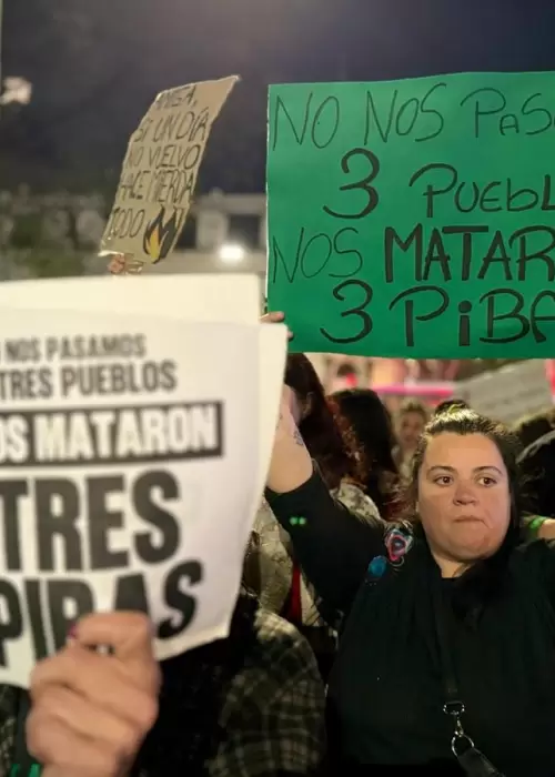Pedido de justicia por el triple femicidio en La Matanza