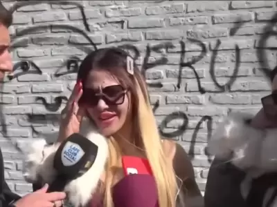 El mvil que brind Lara Gutirrez en julio de 2025 a Amrica TV.