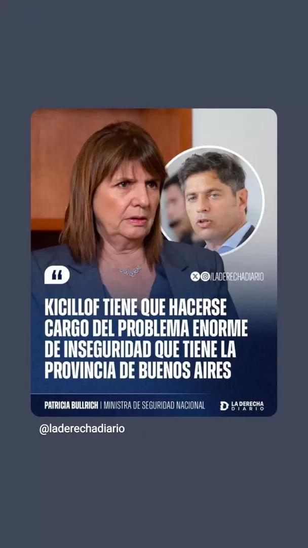 Las declaraciones de Bullrich que repiti Milei alrededor de las declaraciones de Patricia Bullrich.