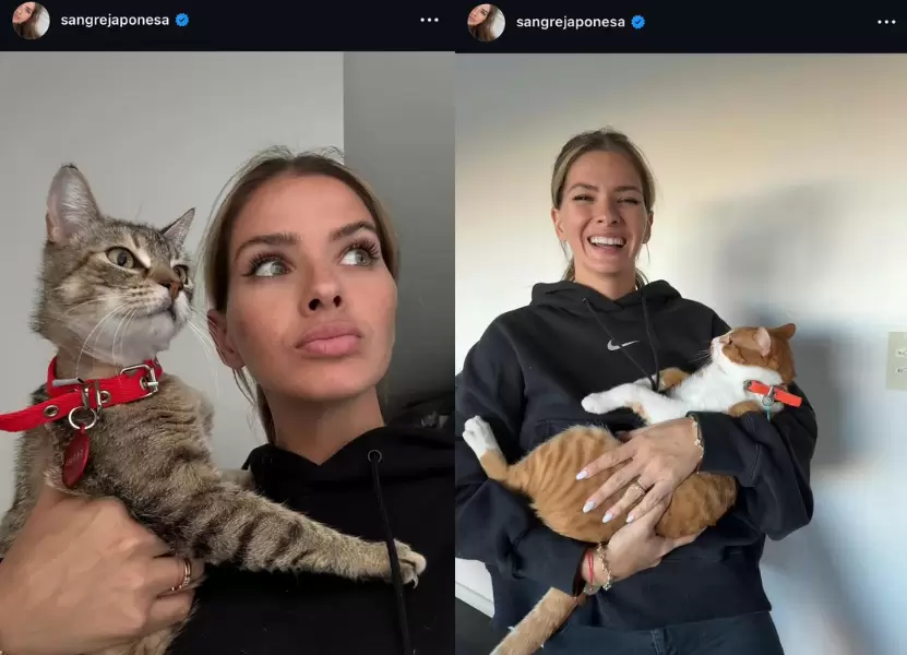 La China Surez pos con sus gatos y gener polmica