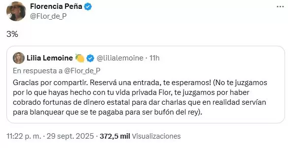 El cruce de Flor Pea y Lilia Lemoine