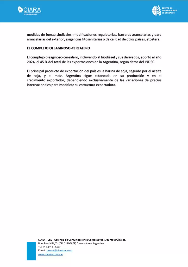 El agro liquid US$ 7.100 millones en septiembre