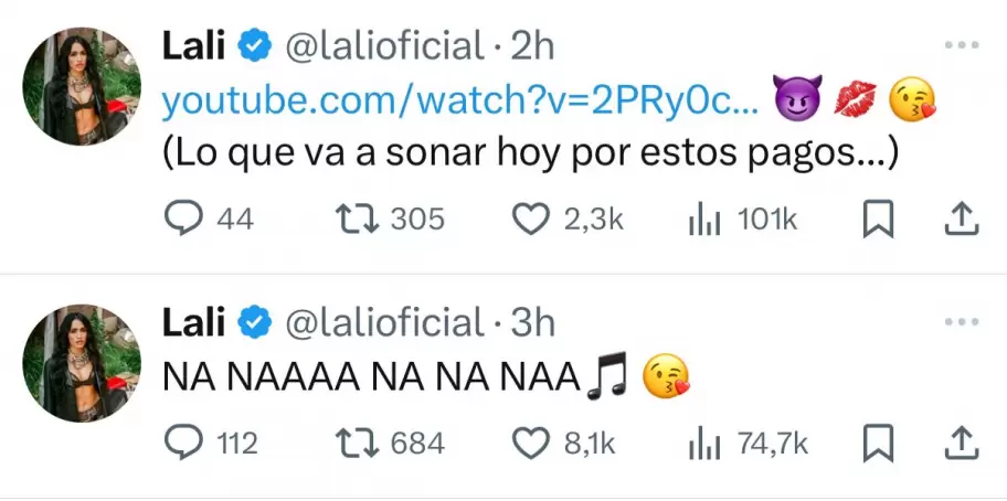 Lali Espósito respondió con publicidad a los hater libertarios