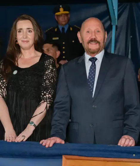 Victoria Villarruel junto a Gildo Insfrn