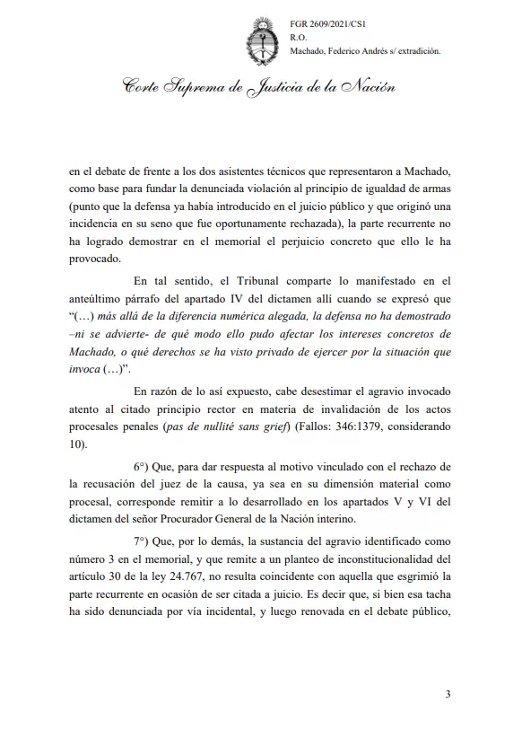 La Corte Suprema de Justicia de la Nacin confirm este martes la extradicin del empresario Federico "Fred" Machado a los Estados Unidos