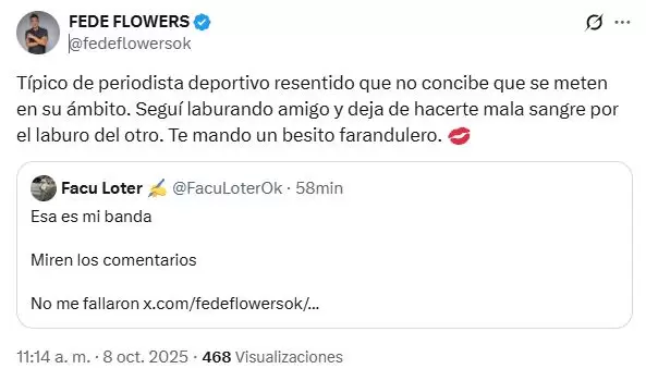 Indignacin por el mensaje de Federico Flowers sobre la salud de Miguel ngel Russo