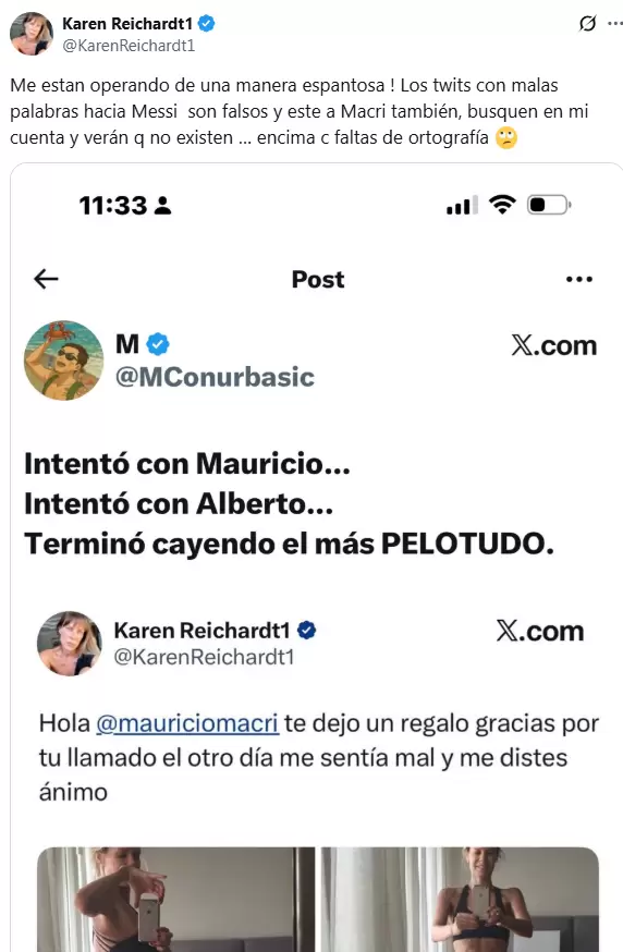 Karen sobre sus tuits racistas