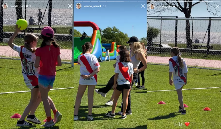 Wanda Nara particip de las olimpiadas escolares de sus hijas