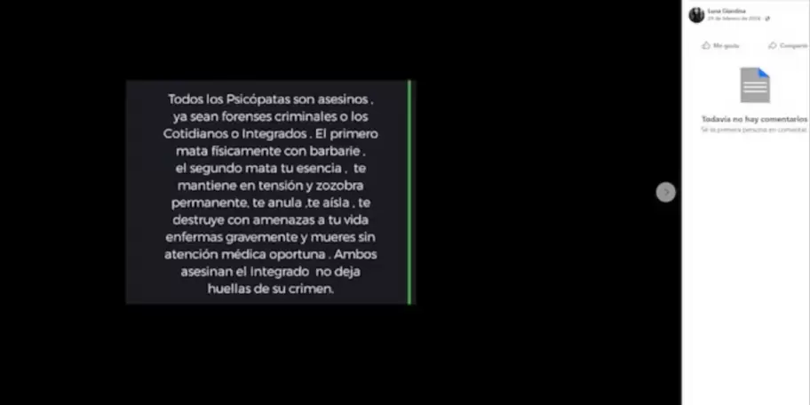 Los mensajes de Luna antes de su muerte