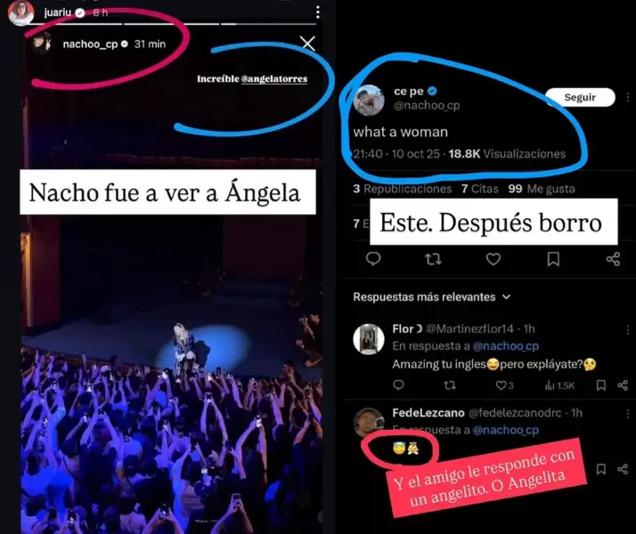 Nacho Castaares elimin los mensajes dedicados a ngela Torres