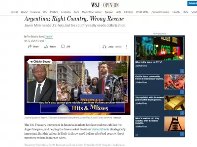The Wall Street Journal cuestiona el rescate de Argentina