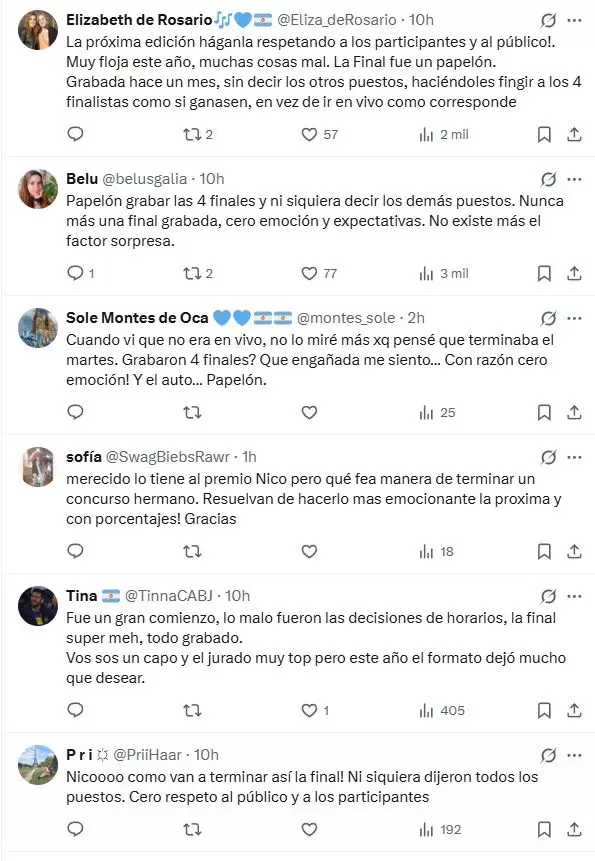 Las crticas de los fanticos de La Voz