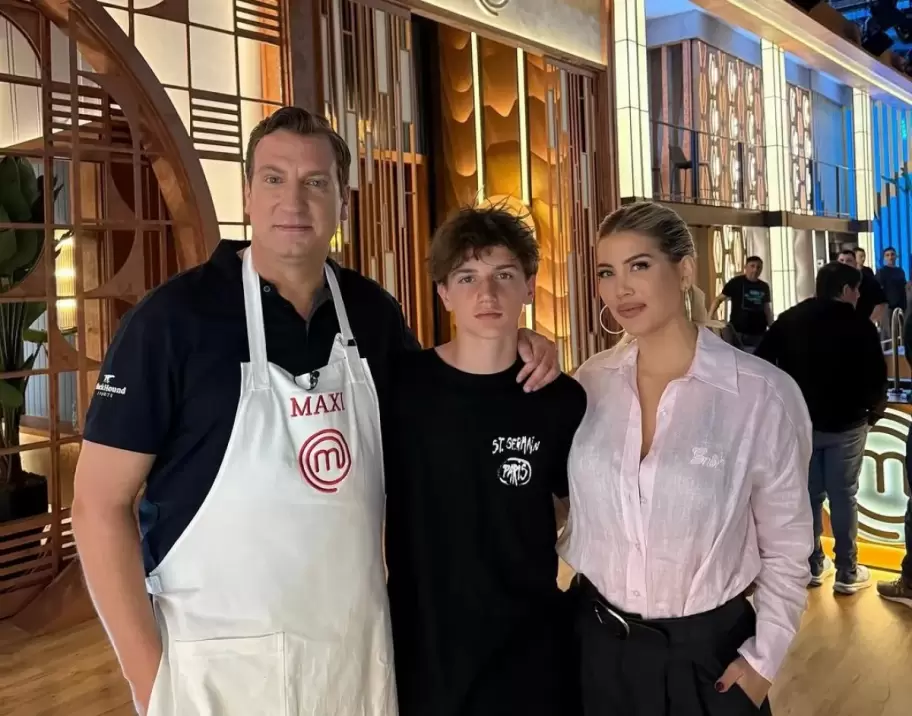 Maxi Lpez y Wanda Nara en MasterChef