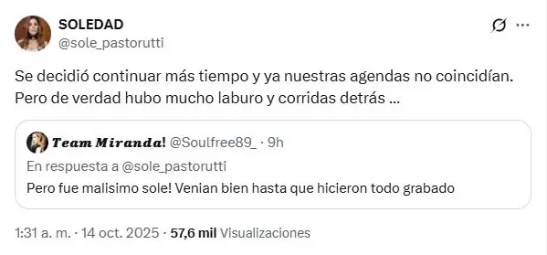 Soledad Pastorutti sali en defensa de la produccin de La Voz Argentina