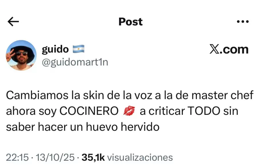 Los usuarios de X están listos para las noches de Masterchef