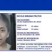 Es de Lans, tiene 15 aos, retraso madurativo y desapareci hace ms de un mes: qu pas con Nicole Frutos?