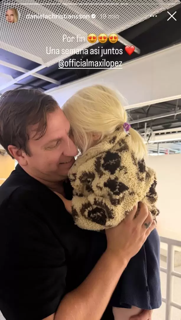 El reencuentro de Maxi López y su hija Elle, registrado por Daniela Christiansson.