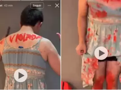 Las aberrantes fotos del disfraz que alude a la cultura de la violacin