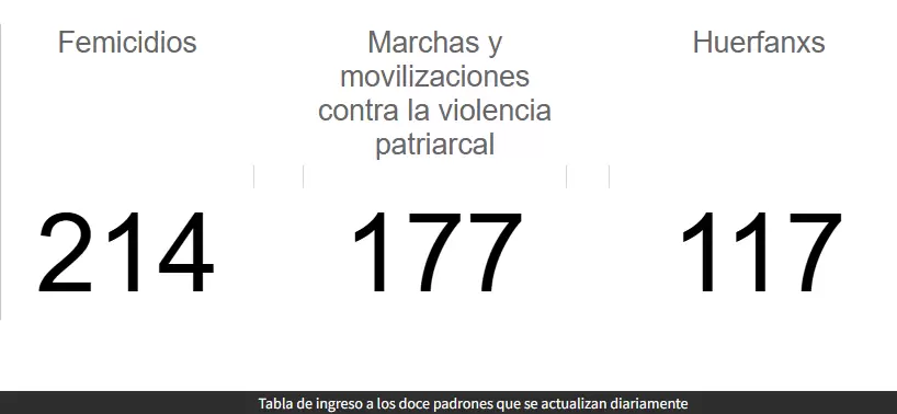 Segn datos del Observatorio Luca Prez, ya son 214 las vctimas de femicidio en 2025