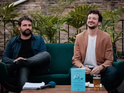 Nahuel Sosa y Pablo Bercovich en la presentacin del libro