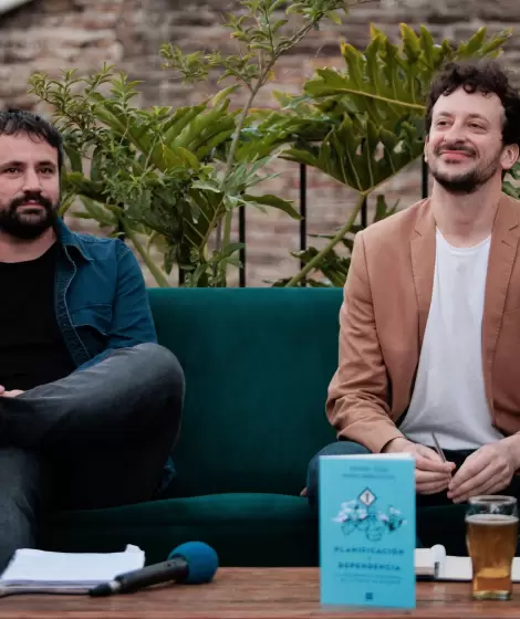 Nahuel Sosa y Pablo Bercovich en la presentacin del libro