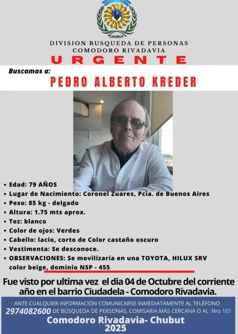 Pedro Kreder est desaparecido desde hace ms de una semana.