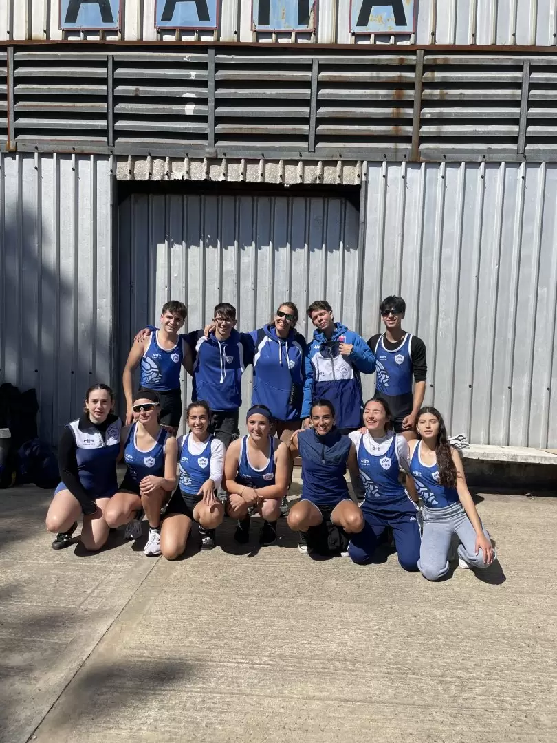 Parte de los alumnos del Club Remeros Escandinavos.