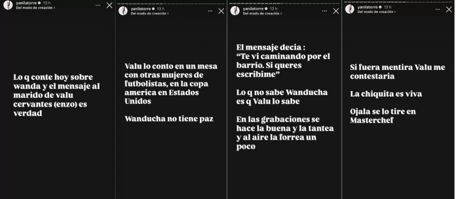 Yanina Latorre expone ms informacin sobre lo que pasa entre Wanda Nara y Valentina Cervantes