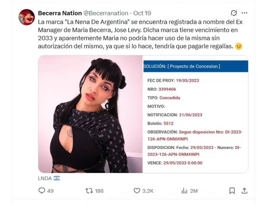 Trascendió el duro golpe laboral que recibió María Becerra