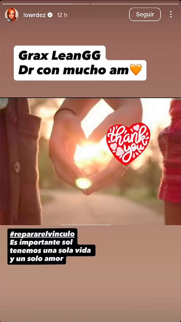 Lowrdez usó sus redes sociales el miércoles por la noche