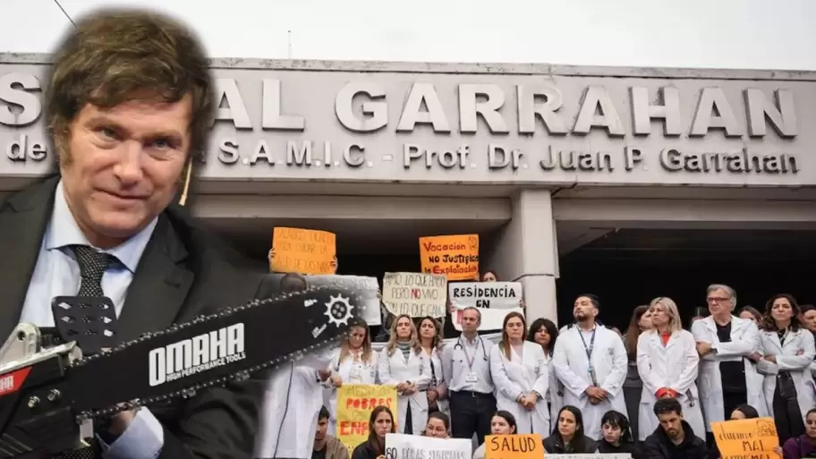 La motosierra de Javier Milei golpea al Garrahan y no sólo en los salarios sino también en al persecución a quienes deciden manifestarse en contra del