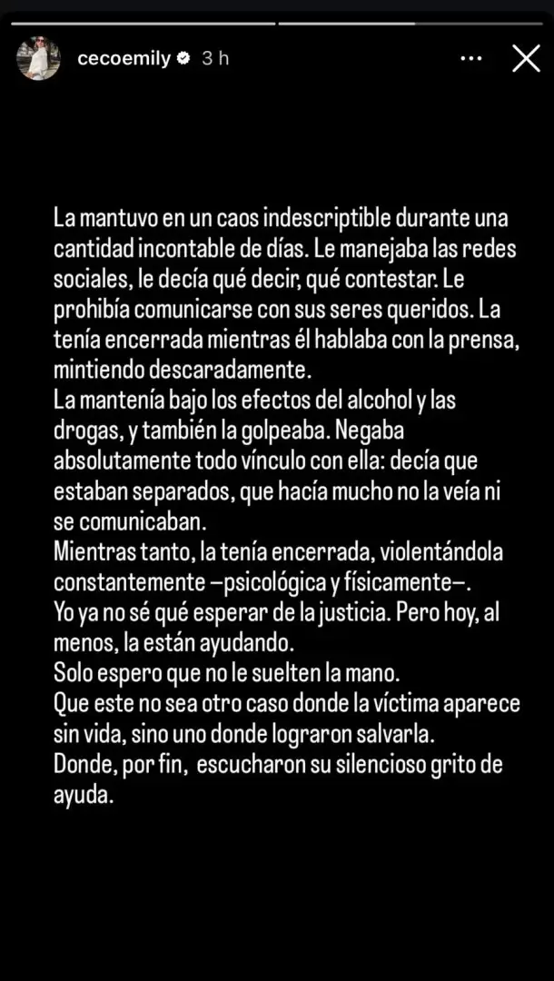 Emily Ceco se sintió identificada con Lowrdez Fernández