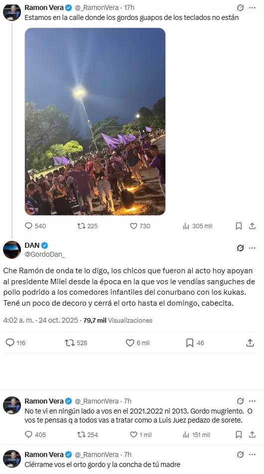 El cruce entre Ramón "El Nene" Vera y Daniel Parisini, mejor conocido como el Gordo Dan.